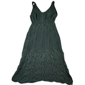 Petal + Pup Green Crochet Dress Babydoll Women's Size S Boho Cottagecore